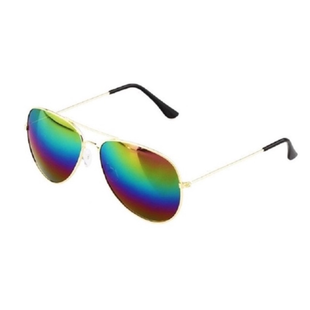 Rainbow Mirrored Lens Aviator Sunglasses new - Picture 5 of 6